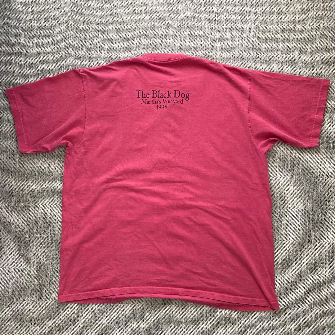 足の裏黒介 ビンテージ The Black Dog 黒犬プリントTシャツ