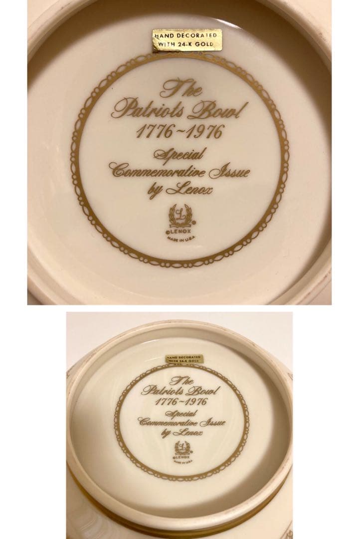レノックス LENOX 24K 金彩 大統領などパトリオット５人の肖像