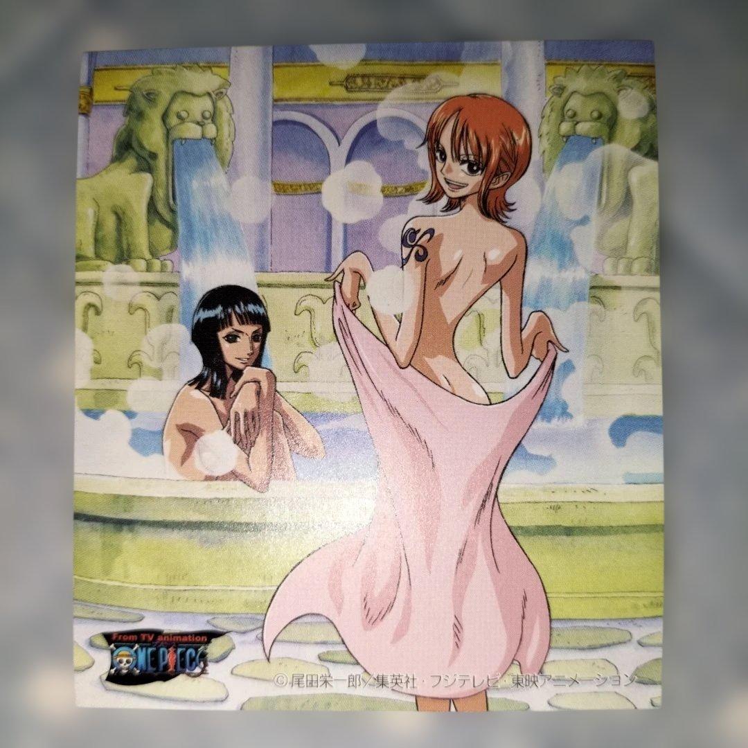 ワンピース 幸せパンチの湯 入浴剤 特典 ステッカー ナミ＆ロビン