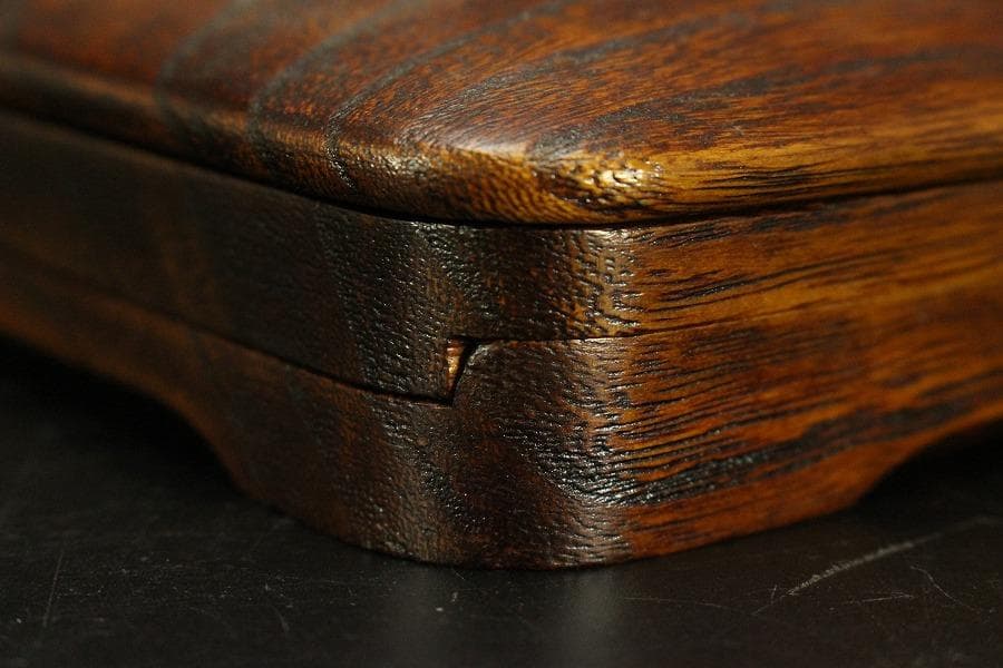 笹蒔絵 板文庫硯 共箱 未使用 文房四宝(A923)