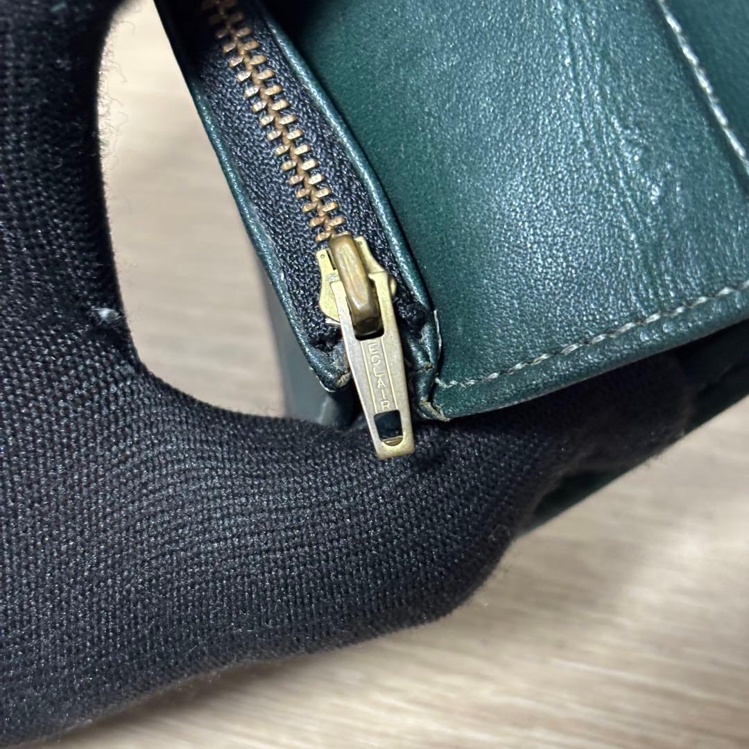 希少　オールドコーチ　COACH 三つ折り財布　コンパクトウォレット　グリーン
