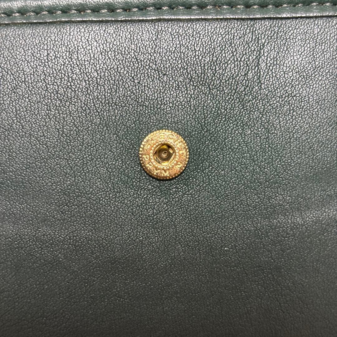 希少　オールドコーチ　COACH 三つ折り財布　コンパクトウォレット　グリーン
