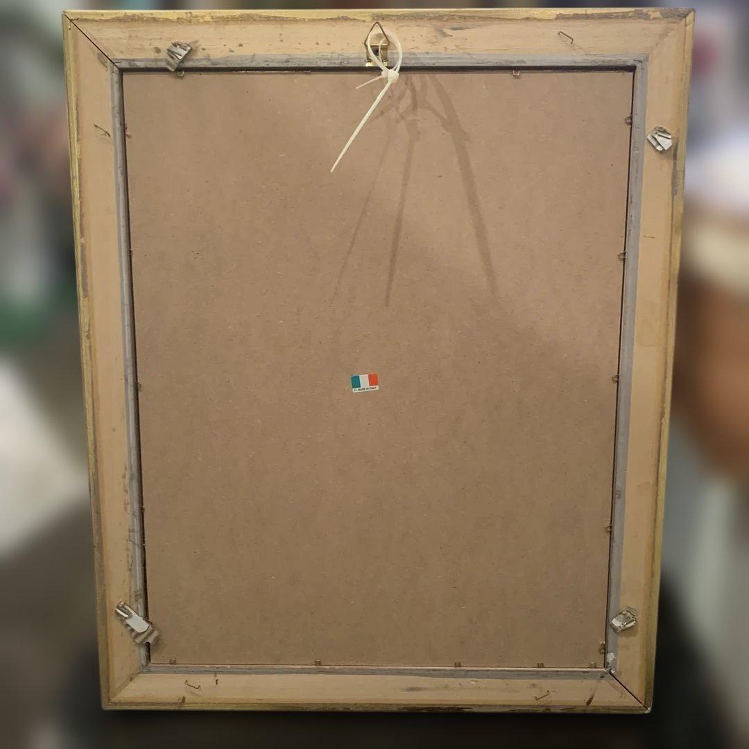 イタリア製 ミモザ 額絵 アート 金枠　BT-491