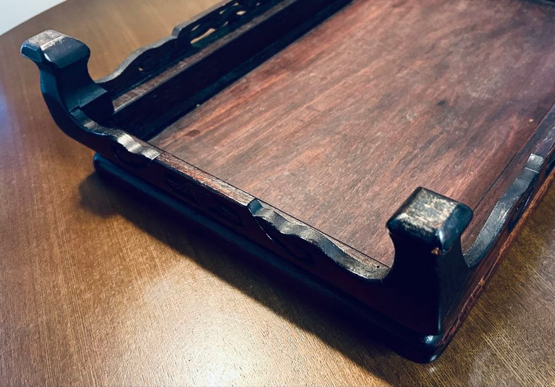 中国アンティーク　紫檀　一枚板　花台