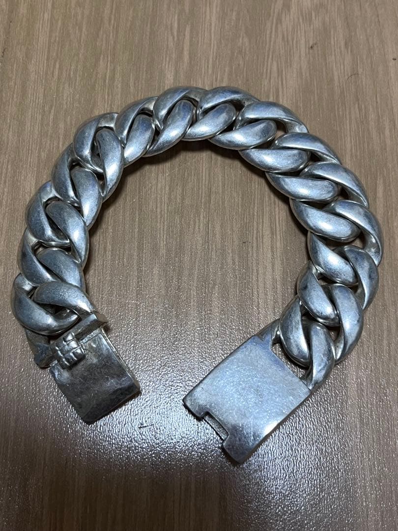 極太ブレスレット 喜平 チェーン ビンテージ シルバー925 silver925