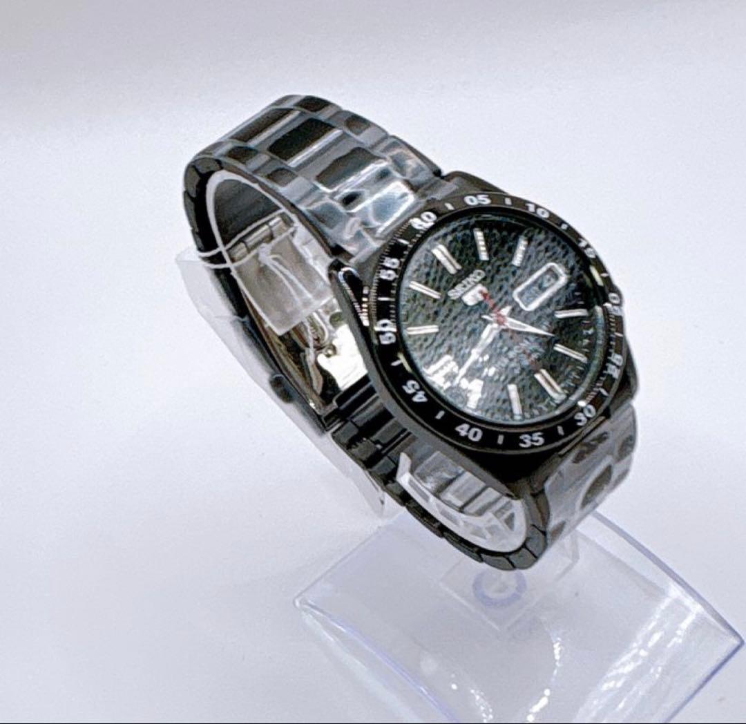 新品未使用 箱付SEIKO 自動巻き 腕時計 防水 裏スケルトン ブラック