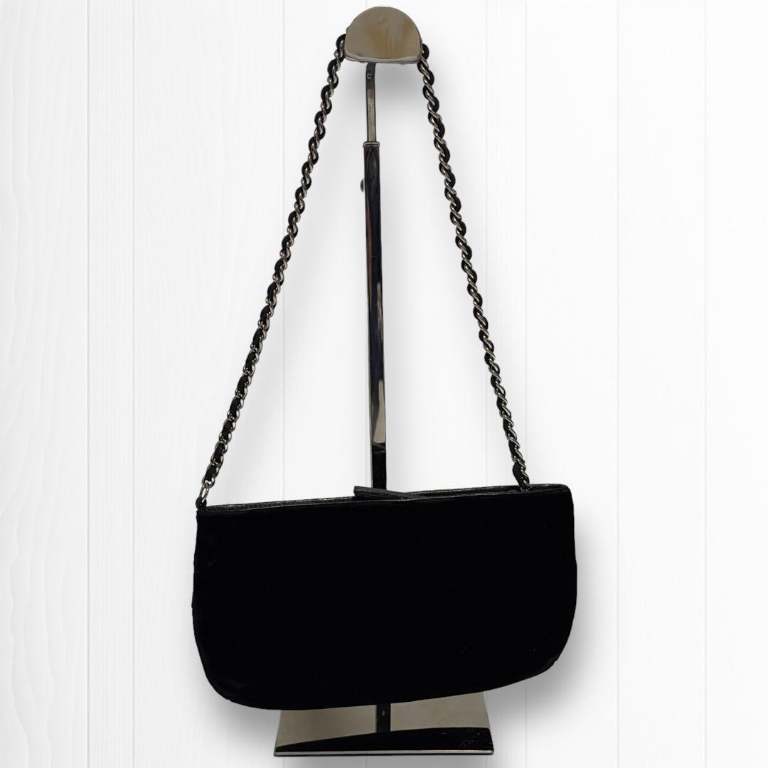 専用【高級ベロア生地】シャネル ハンドバッグ カメリアNo.5チェーンポシェット