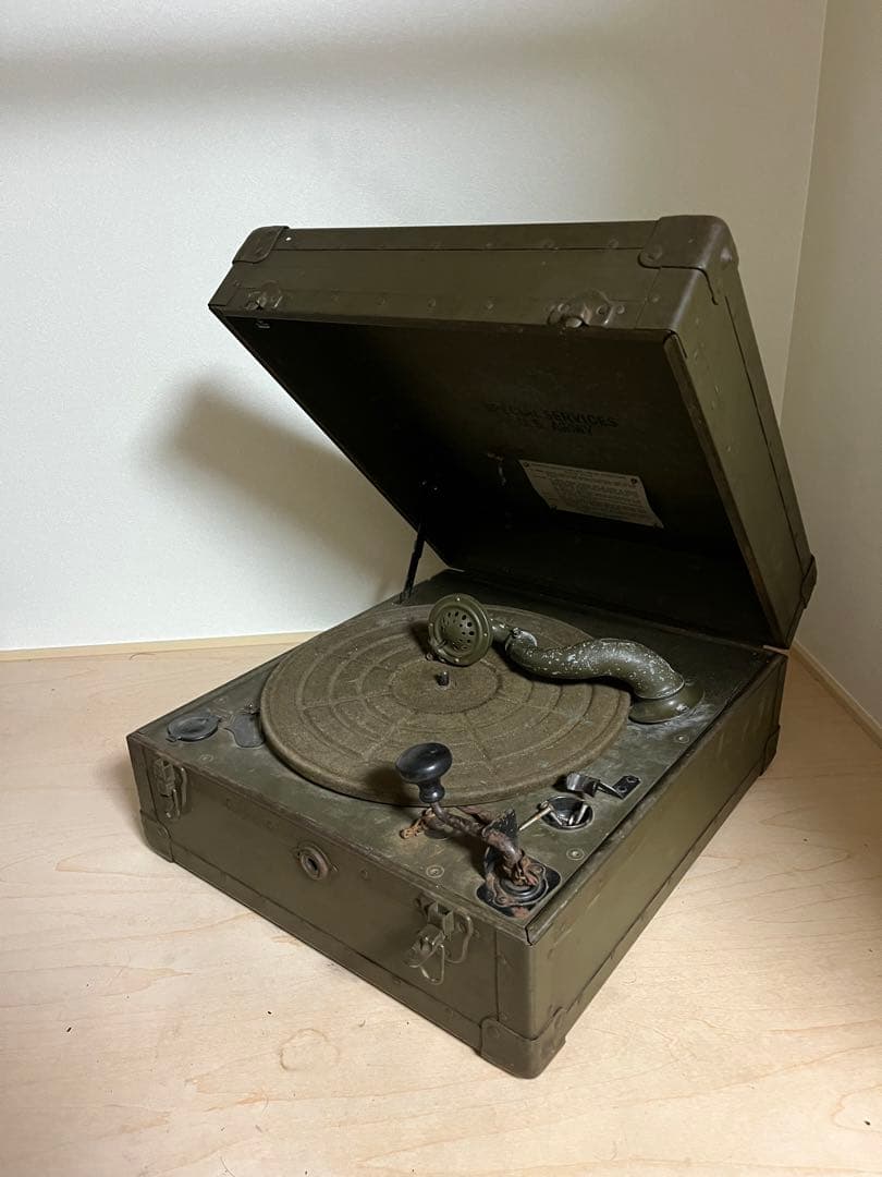 米軍 蓄音機 US ARMY SPECIAL SERVICE 店舗オブジェ