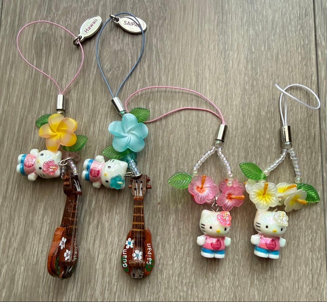 レアご当地　限定 白キテイkitty 根付けストラップ ABCstore ４点