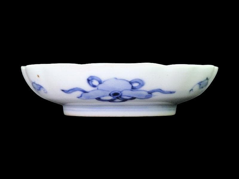 古伊万里　色絵　鳳凰に牡丹の図　４寸皿　５客　C381AS-CZc