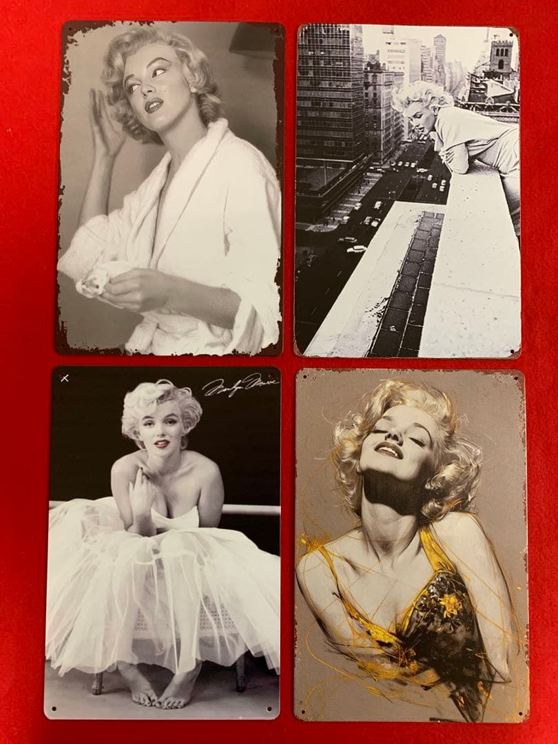 ◆マリリンモンロー◆アートポスター◆4枚セット◆30X20cm◆送料込み