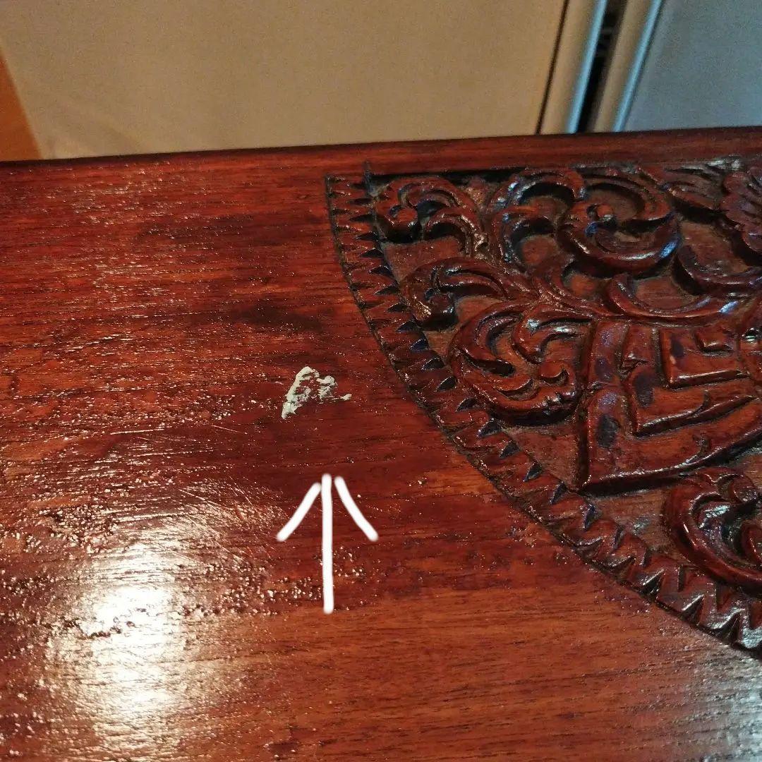 アンティーク家具　彫刻　机