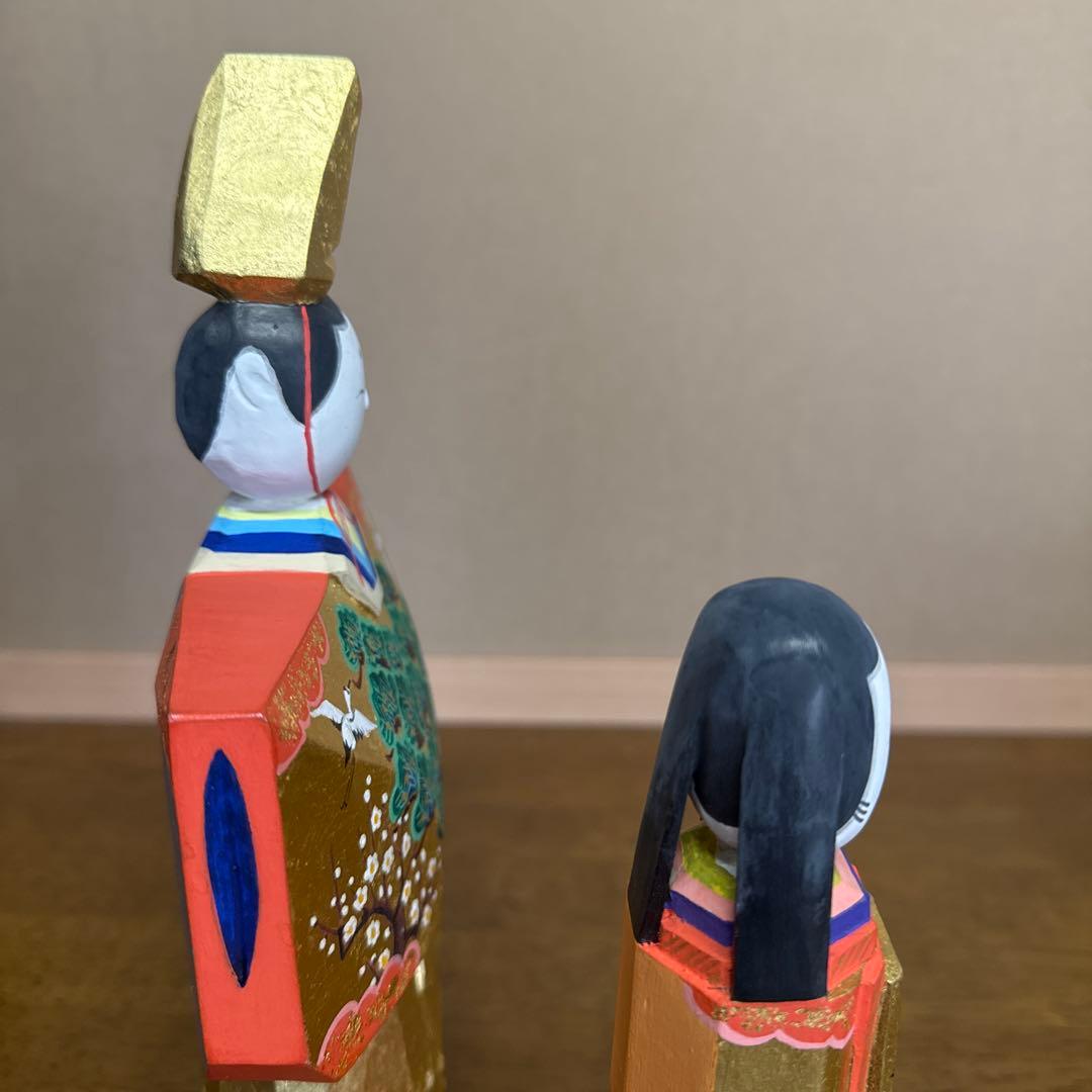 雛人形　一刀彫　清水俊明　古俊