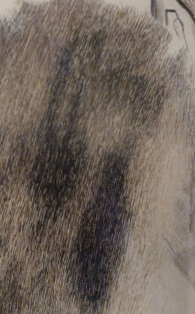 大幅値下げ　額装品　水墨画風　刺繍作品　蘇州大師　王麗華作　「梁楷　溌墨仙人」