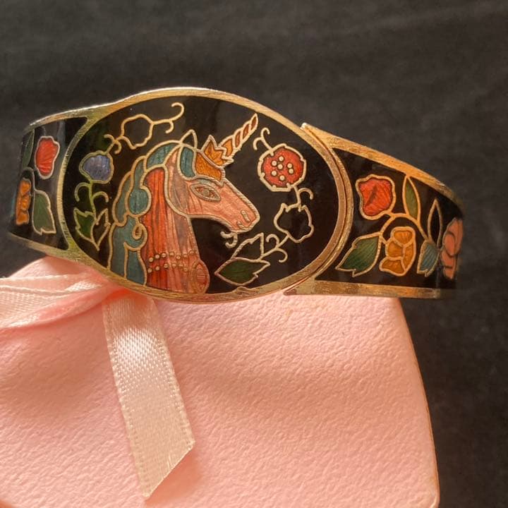 バングル　七宝焼　ユニコーン