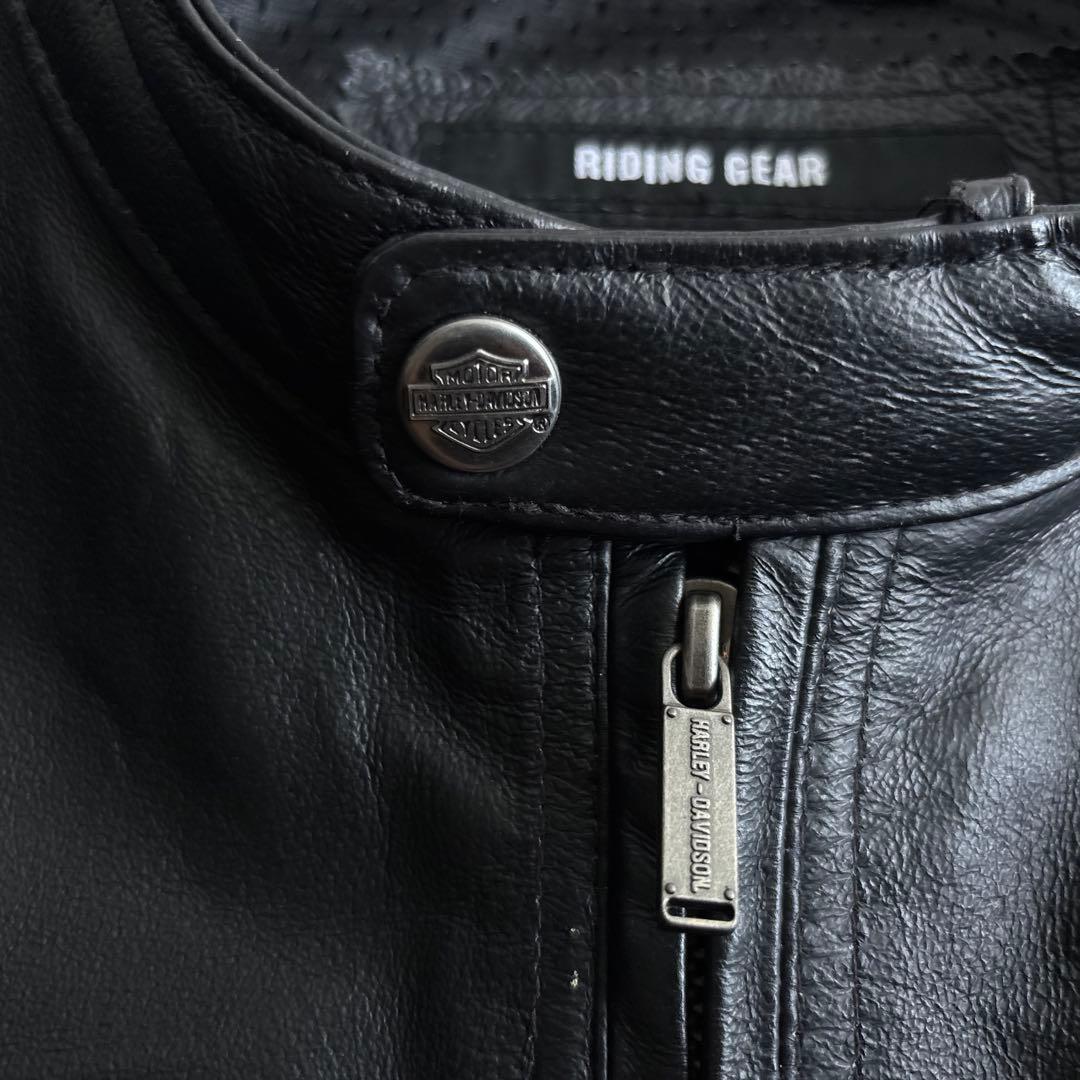 HARLEY DAVIDSON【L】本革 レザー ライダースジャケット ブラック