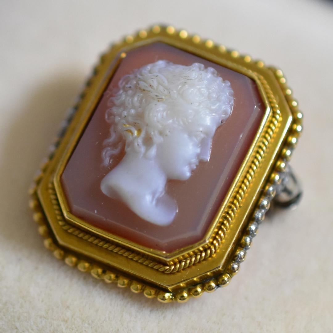 アンティーク サードニクス貴婦人のカメオ ドールにも