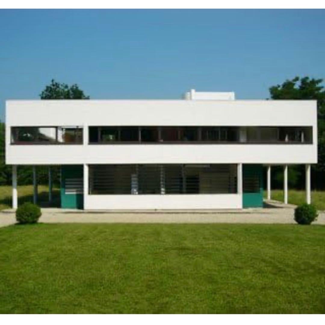 額装品 建築ポスター ル コルビジェ サヴォア邸 ウッドフレーム(ブラック)