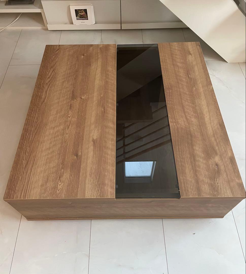 【セール中】LAWYA ローテーブル ガラス天板