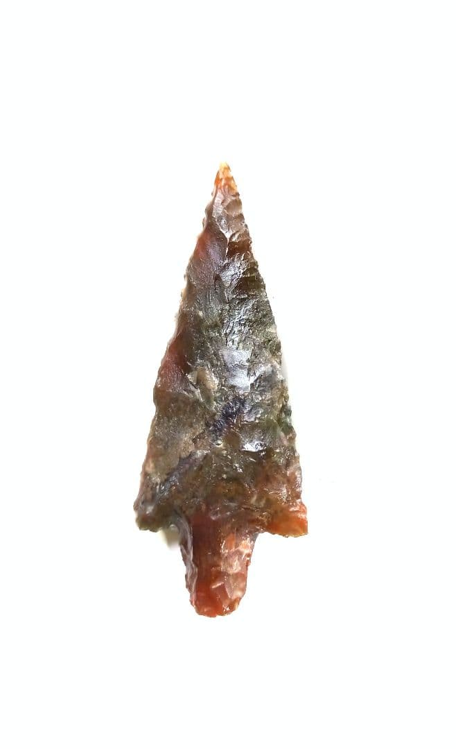 天然石 赤メノウ 石器  尖頭器 373   ❑　模写　❒