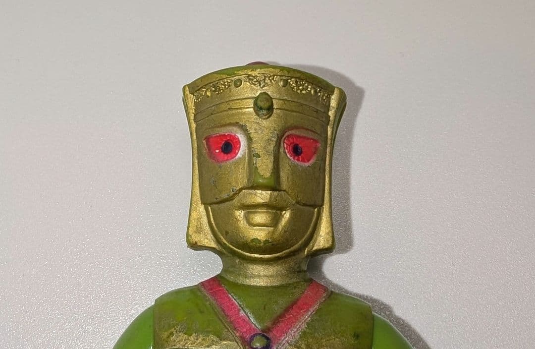 【珍色】グリーンマン ウッド ソフビ 当時物