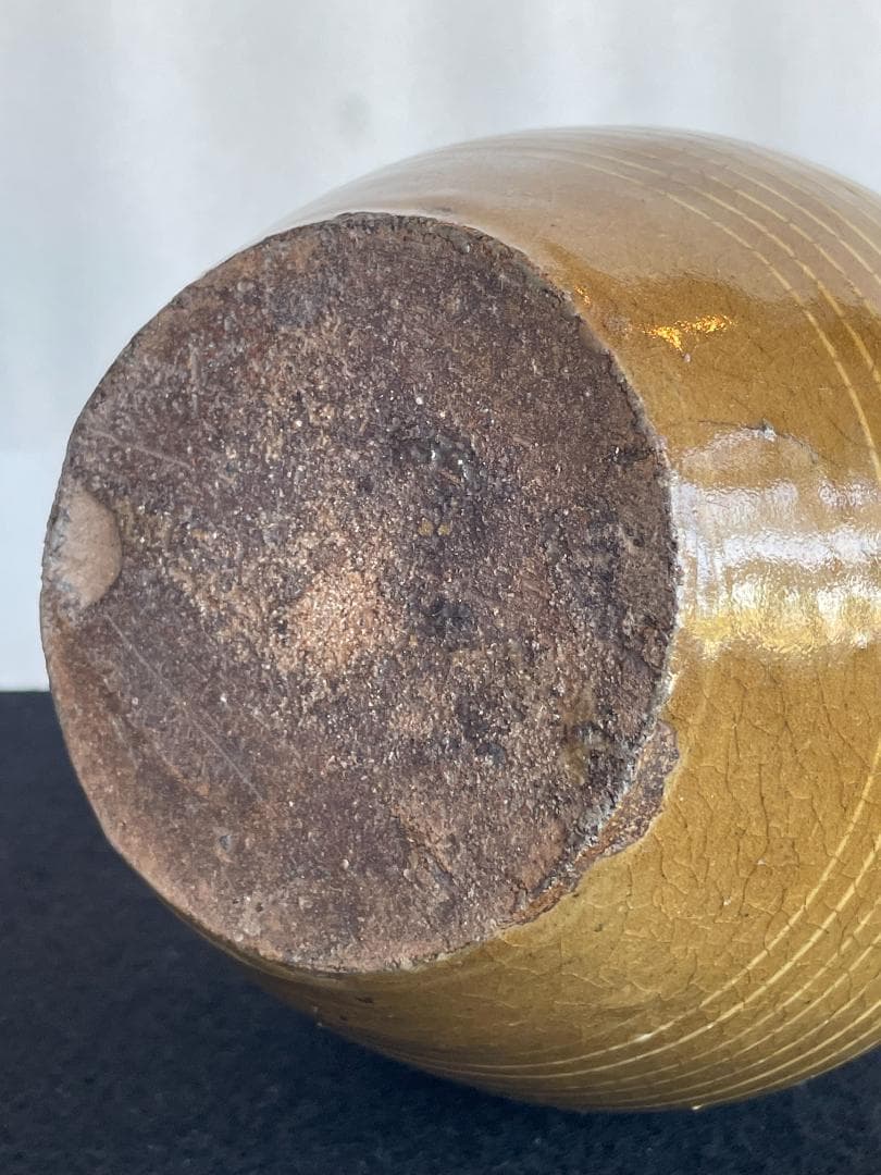 希少 古丹波焼 立杭焼 えへん徳利 酒器 イッチン 江戸期 飴釉 大型 花入