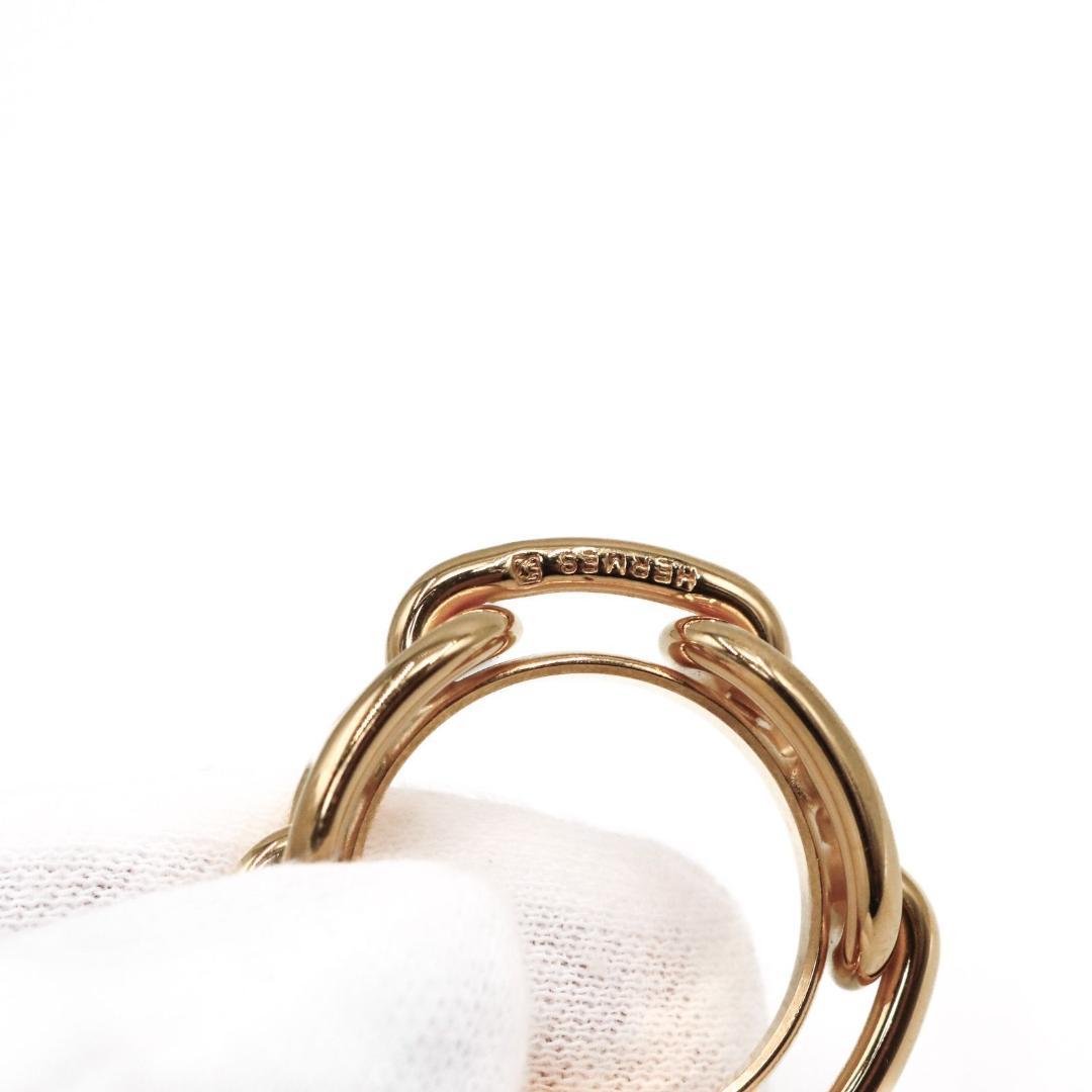 HERMES　エルメス　スカーフリング　ルカデ　シェーヌダンクル　ゴールド　カレ