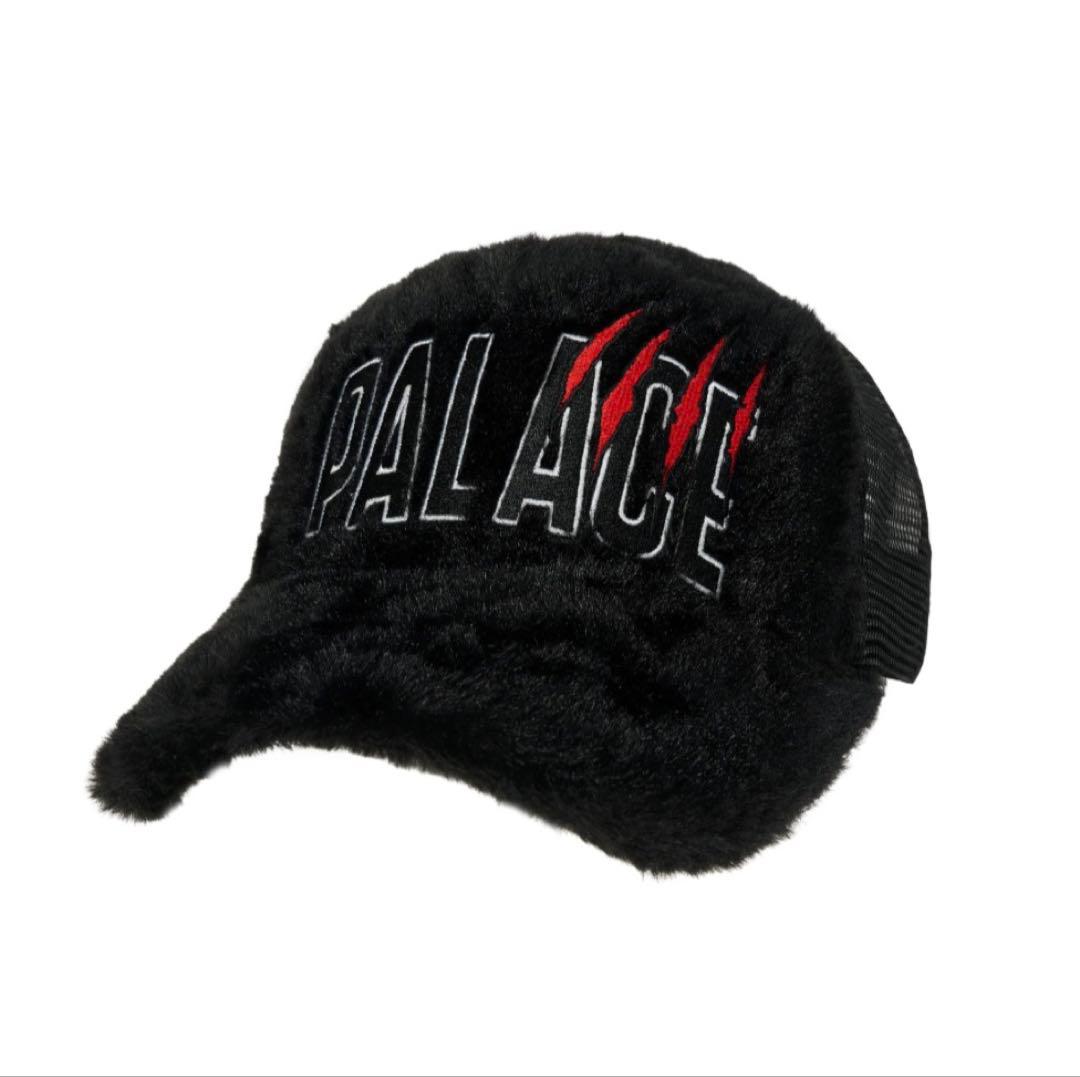 palace CLAW FURRY TRUCKER BLACK キャップ