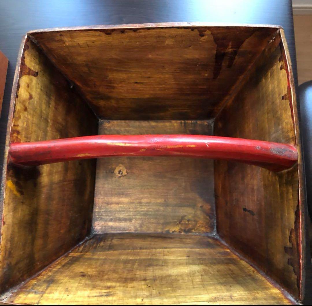 清代 木製龍紋斗