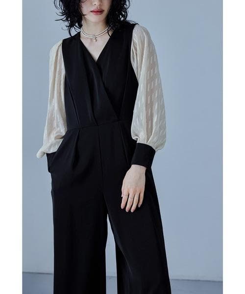 美品 niana ニアナ パンツドレス オールインワン M パーティー お呼ばれ