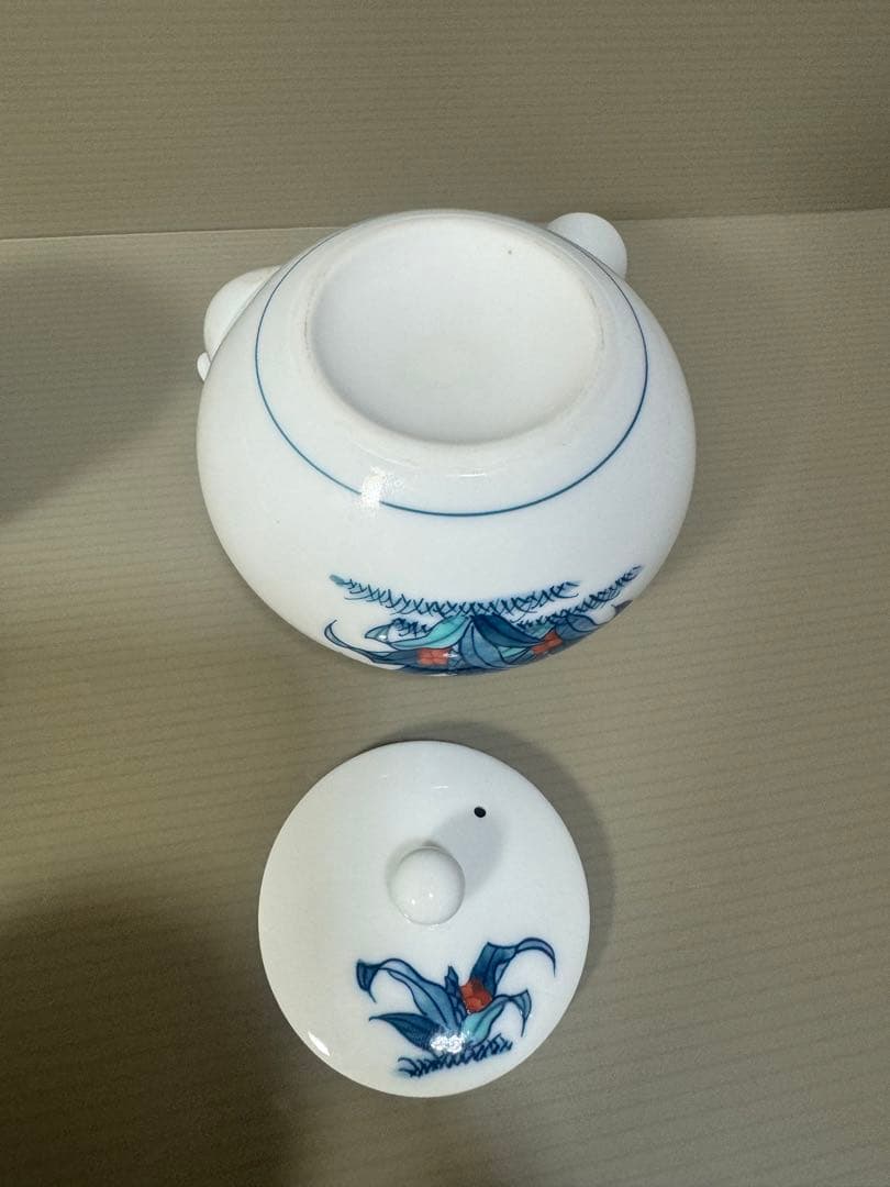 2275 有田焼　畑萬陶苑　茶器セット　急須1客　湯冷し1客　湯呑5客