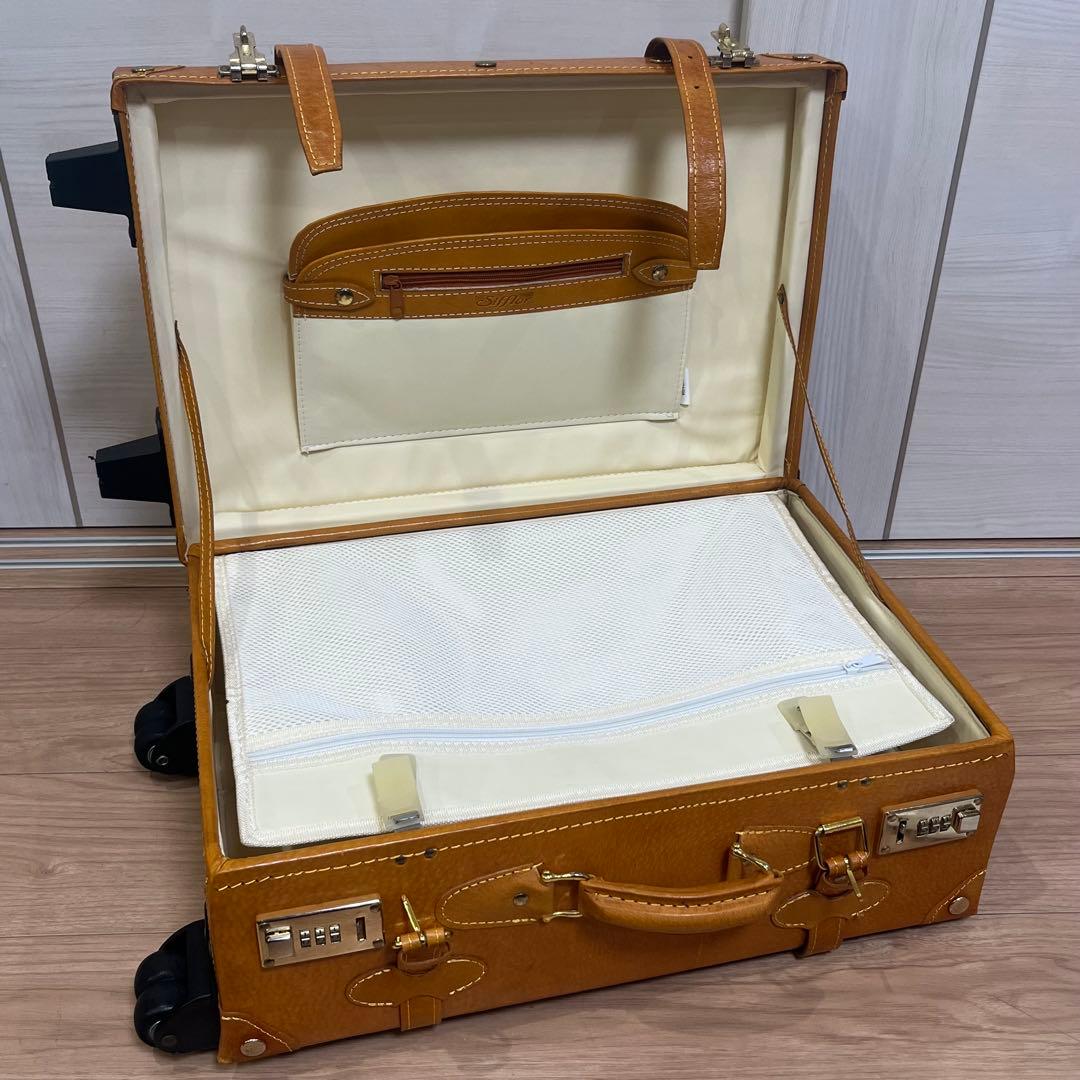 【良品】 ユーラシアトランク シフレ キャリーバッグ トランク キャメル