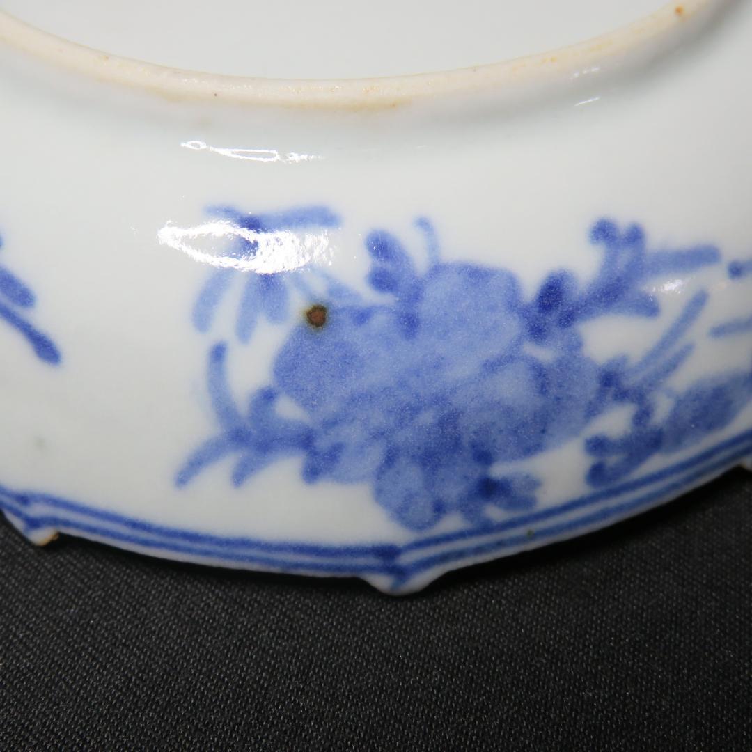 小皿 手塩皿 豆皿 染付 古伊万里 人物風景図 5枚 明治 大正