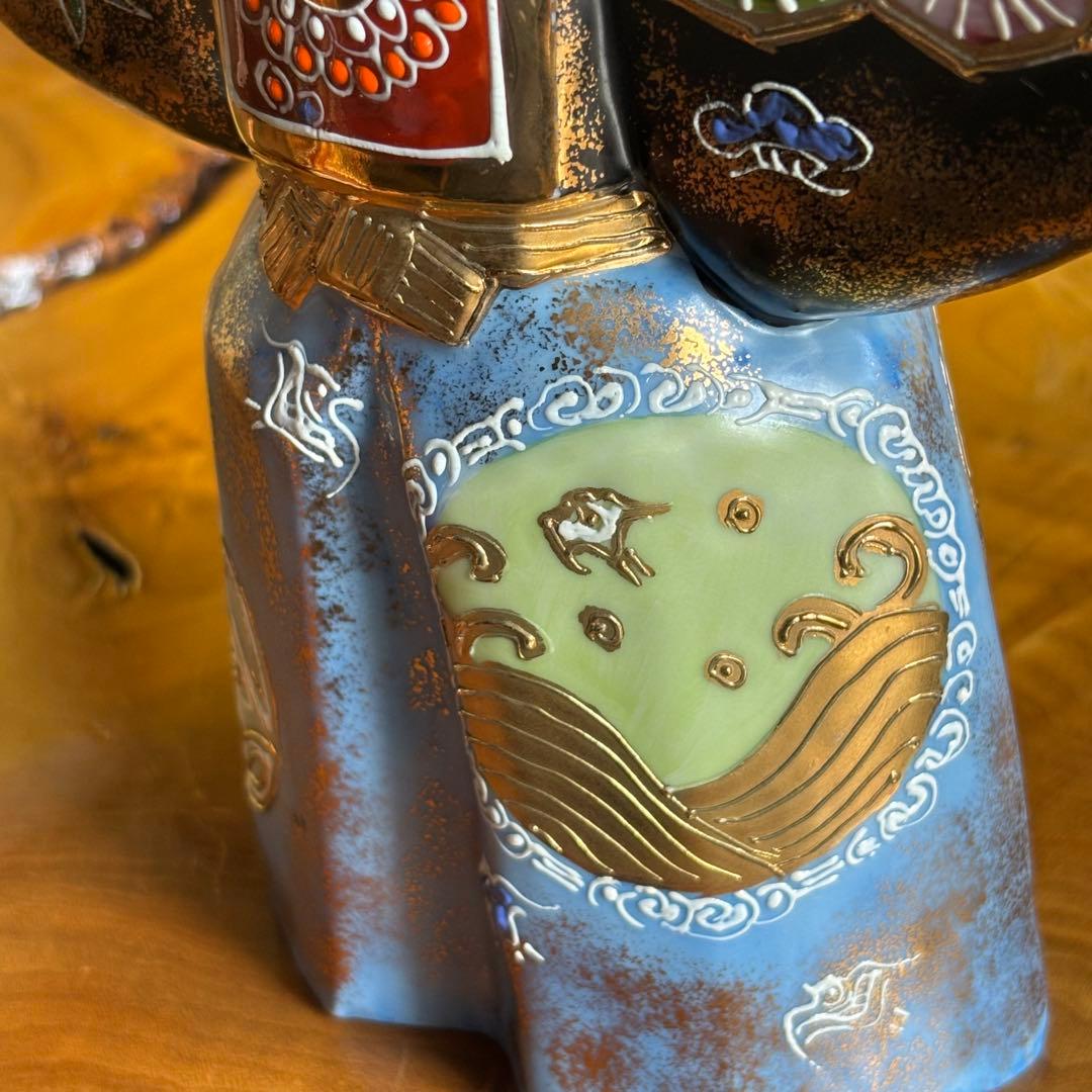 九谷焼　立雛　屏風付き　雛人形　お雛様