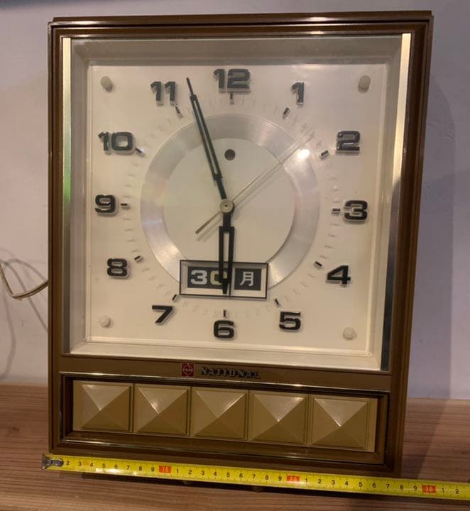 ナショナル　電気　掛け時計　ボンライト　レトロ　アンティーク