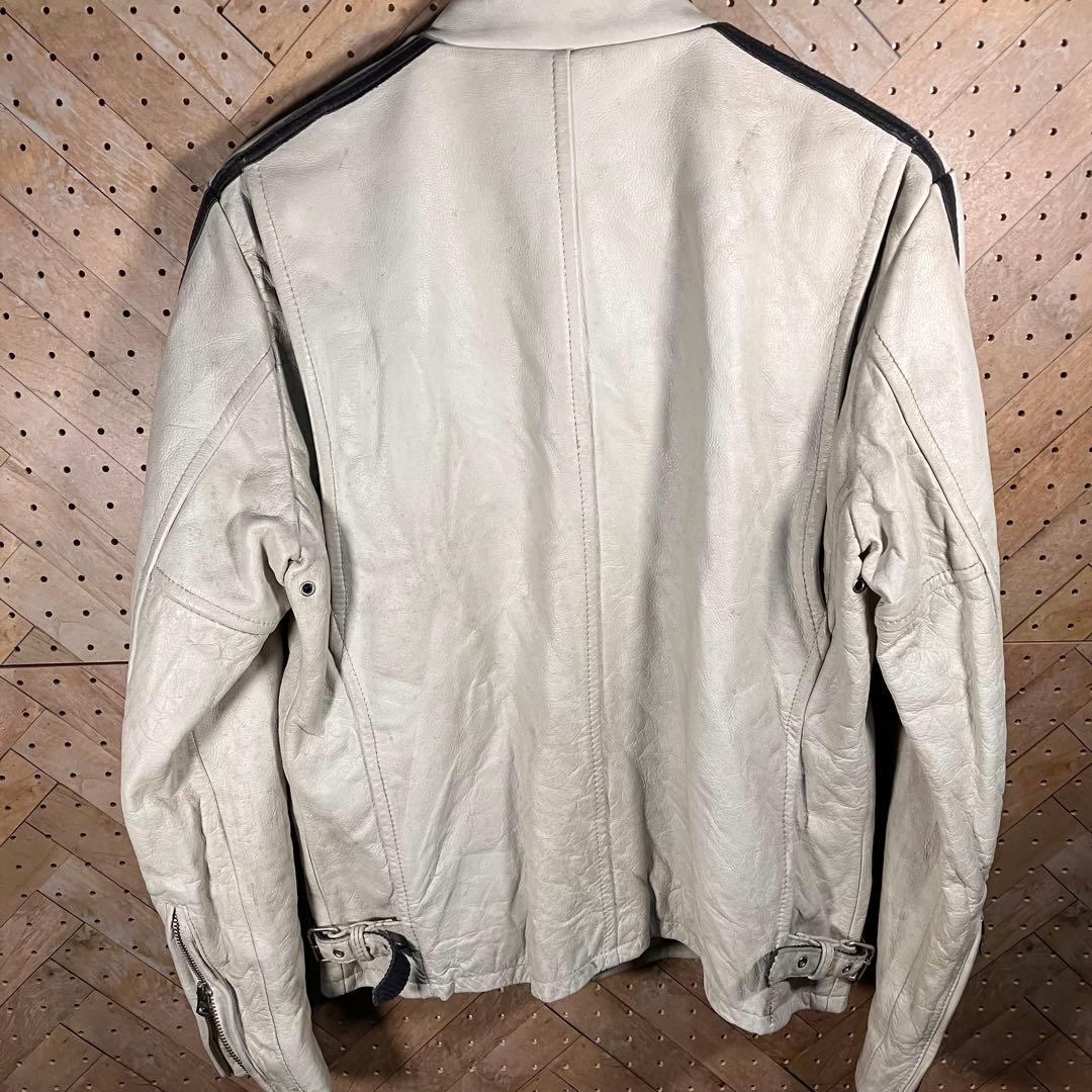 Schott ショット シングルライダース M 牛革 黒ライン 気合いの本格派！