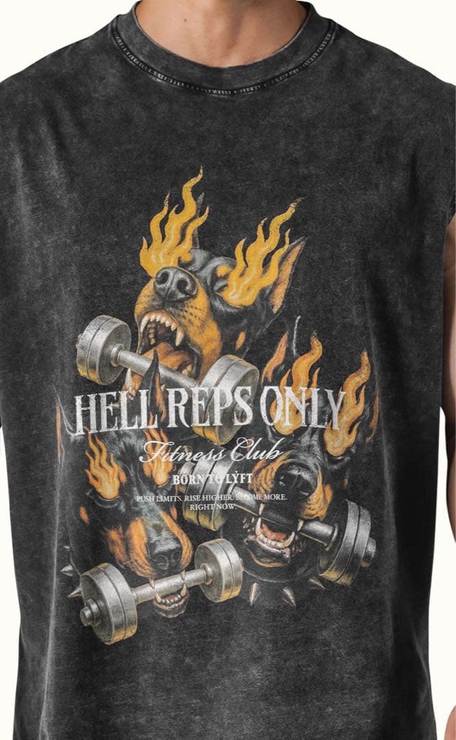 トップス LYFT TRIPLE DOG GRAPHIC VINTAGE TANKTOP