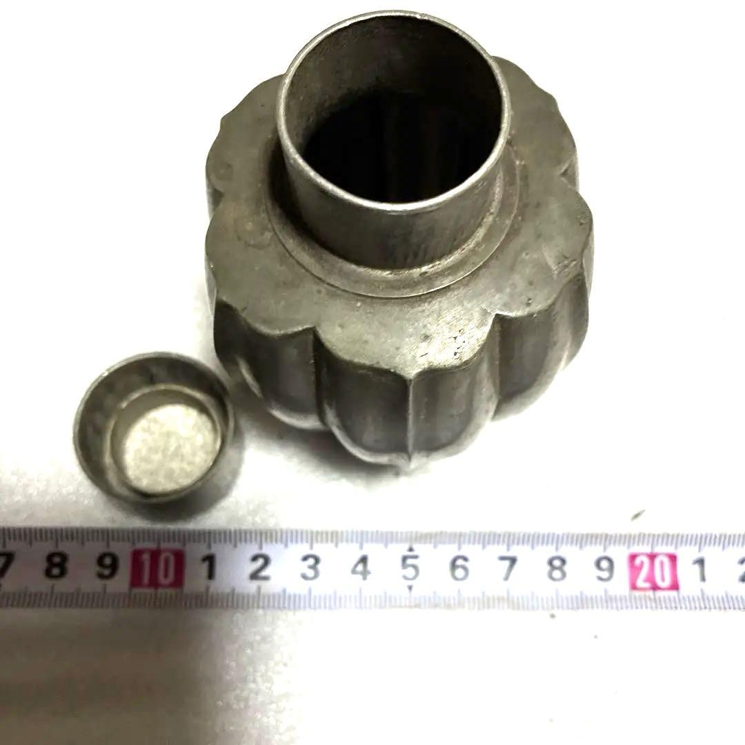 古錫 茶葉罐 乾茂自造 「錫製光面無紋茶心壺」 茶筒 茶入 茶純錫 金工 茶器