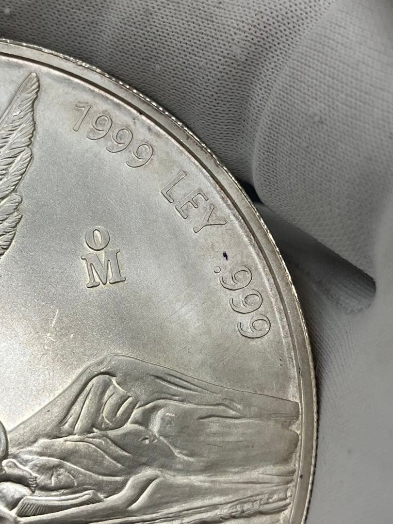 【ニケ 勝利の女神】1999年 メキシコ リベルタード純銀 5オンス 大型 銀貨