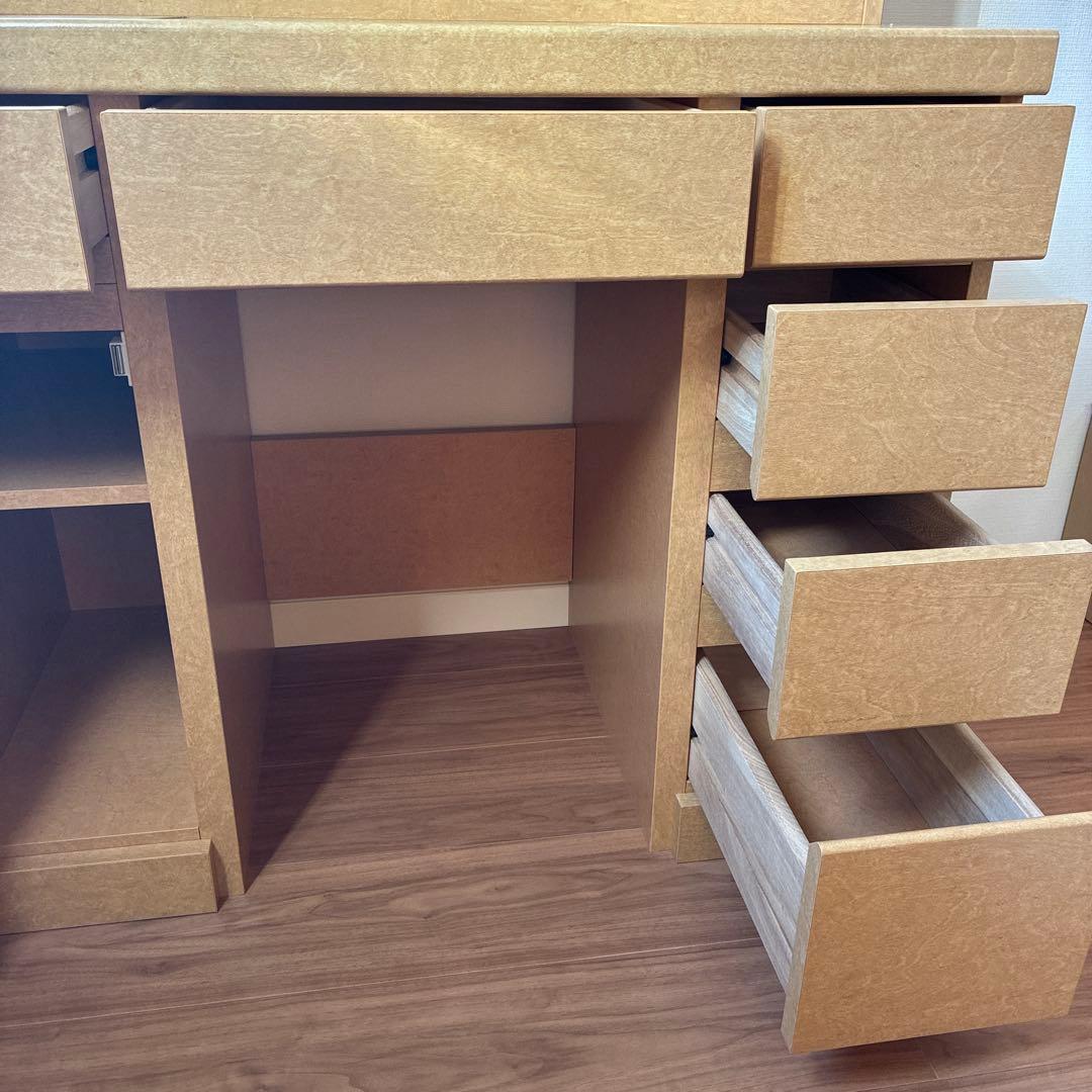 ドレッサー　鏡台　化粧台　三面鏡　コンセント付き　鏡