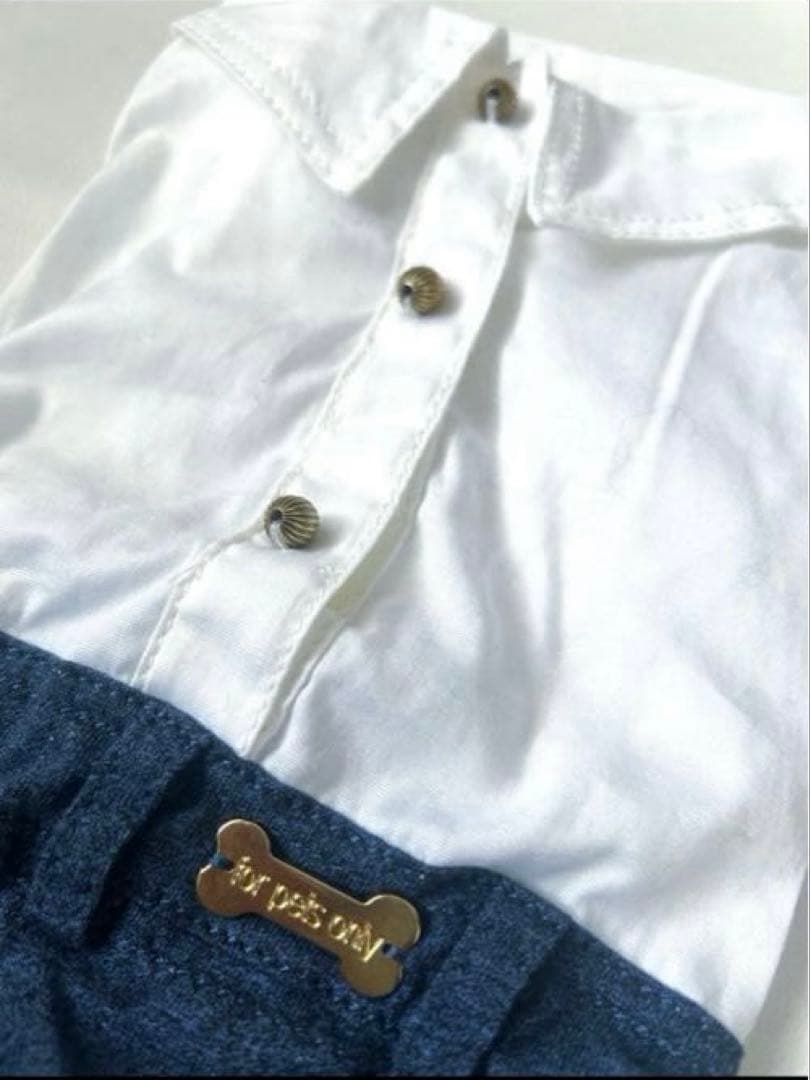 for pets only★フォーペッツオンリ ー ホワイトシャツ　ロンパース