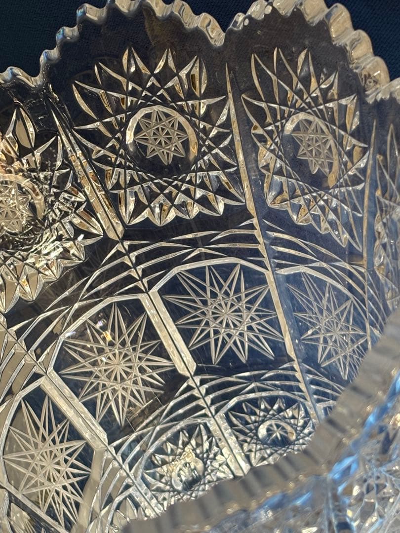 ボヘミア製 鉛クリスタル フラワーベース