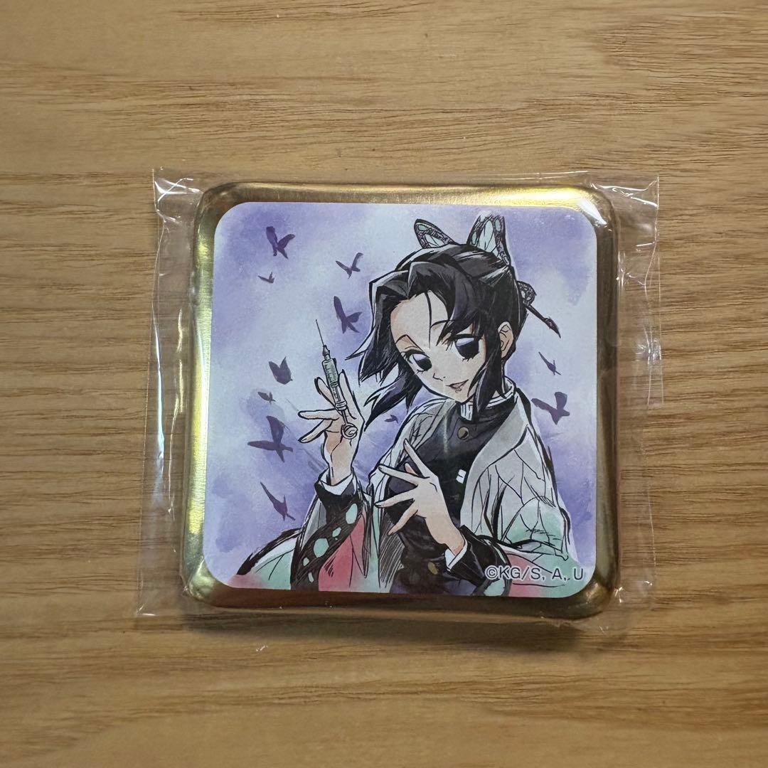 鬼滅の刃 ダイニング スクエア缶バッジ 胡蝶しのぶ