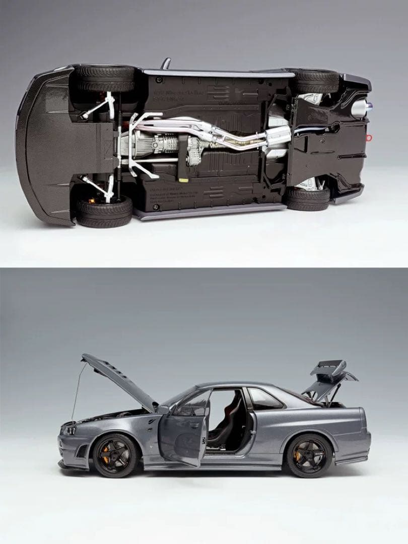 モーターヘリックス MOTORHELIX 1/18 GT-R R34 CRS