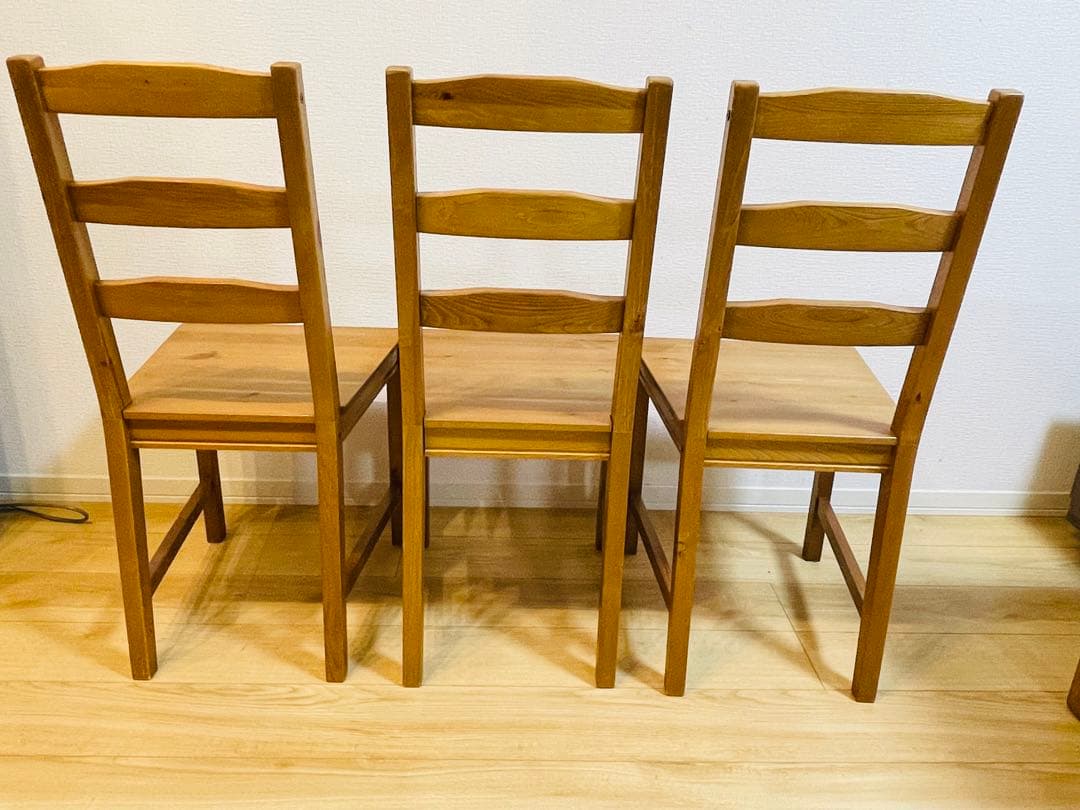 【千葉県流山市引取限定】IKEA ヨックモック　テーブル&チェア4脚セット