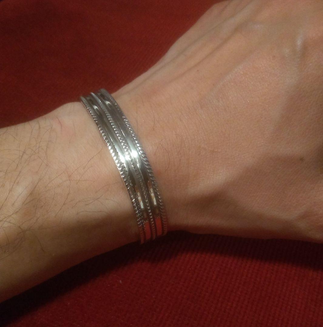 NAVAJO Bruce Morgan スタンプワークバングル STERLING