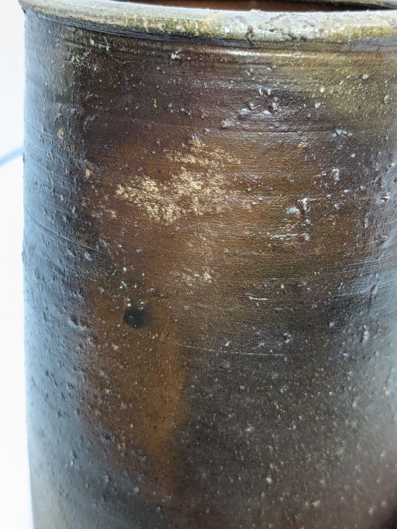 西川政美 備前焼 花入 政彦識箱 花器 花瓶 フラワーベース 華道具 花生 置物