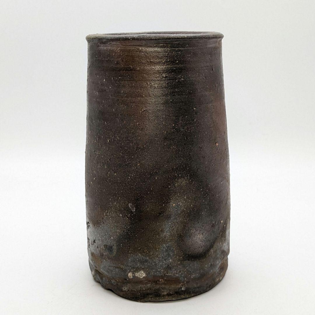 西川政美 備前焼 花入 政彦識箱 花器 花瓶 フラワーベース 華道具 花生 置物