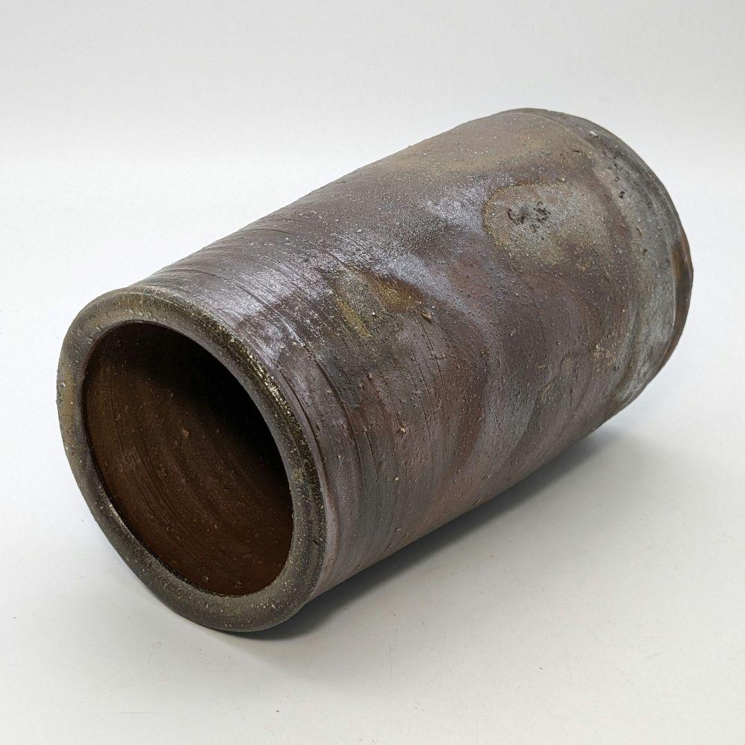 西川政美 備前焼 花入 政彦識箱 花器 花瓶 フラワーベース 華道具 花生 置物