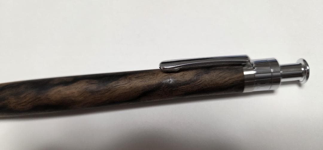 【美品】工房楔 木軸ボールペン ルーチェペン（黒柿）